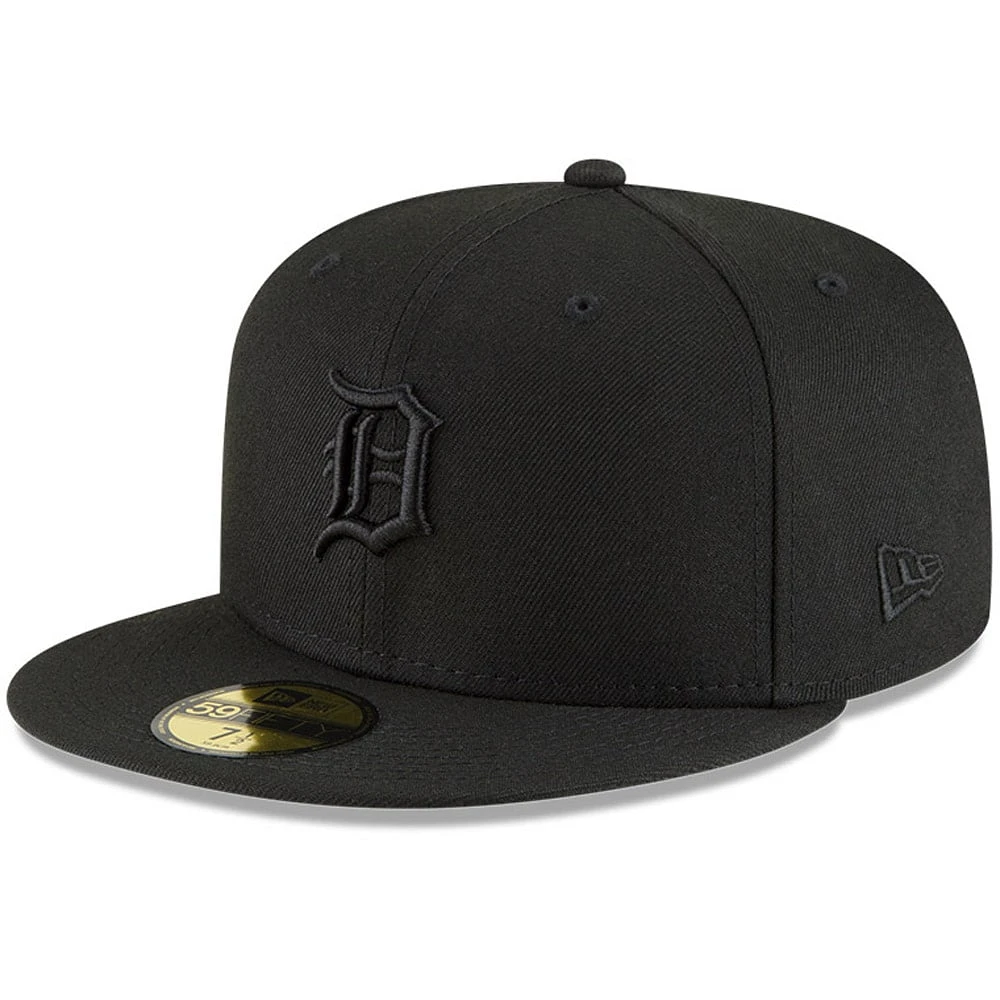 Casquette ajustée 59FIFTY des Detroit Tigers de New Era pour homme, noir sur