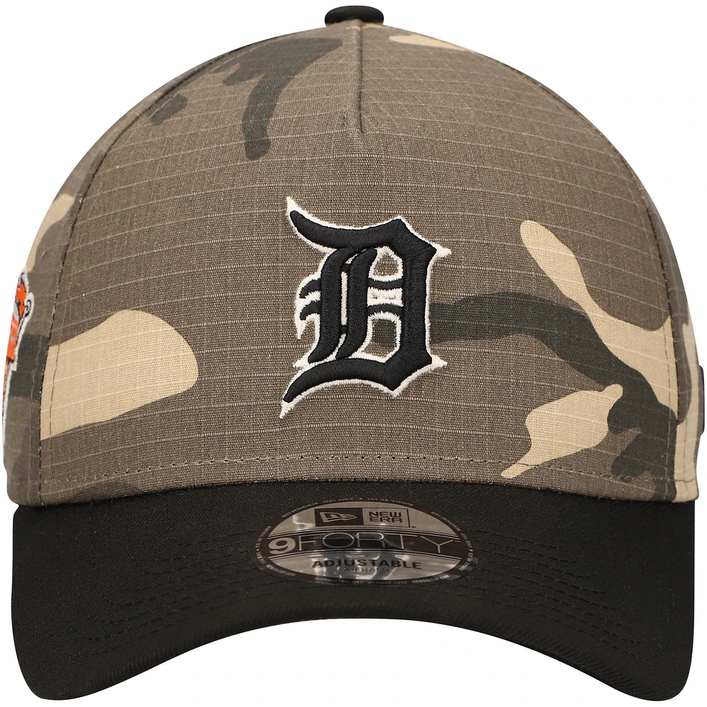 Casquette ajustable 9FORTY Camo Crown A-Frame des Detroit Tigers New Era pour hommes