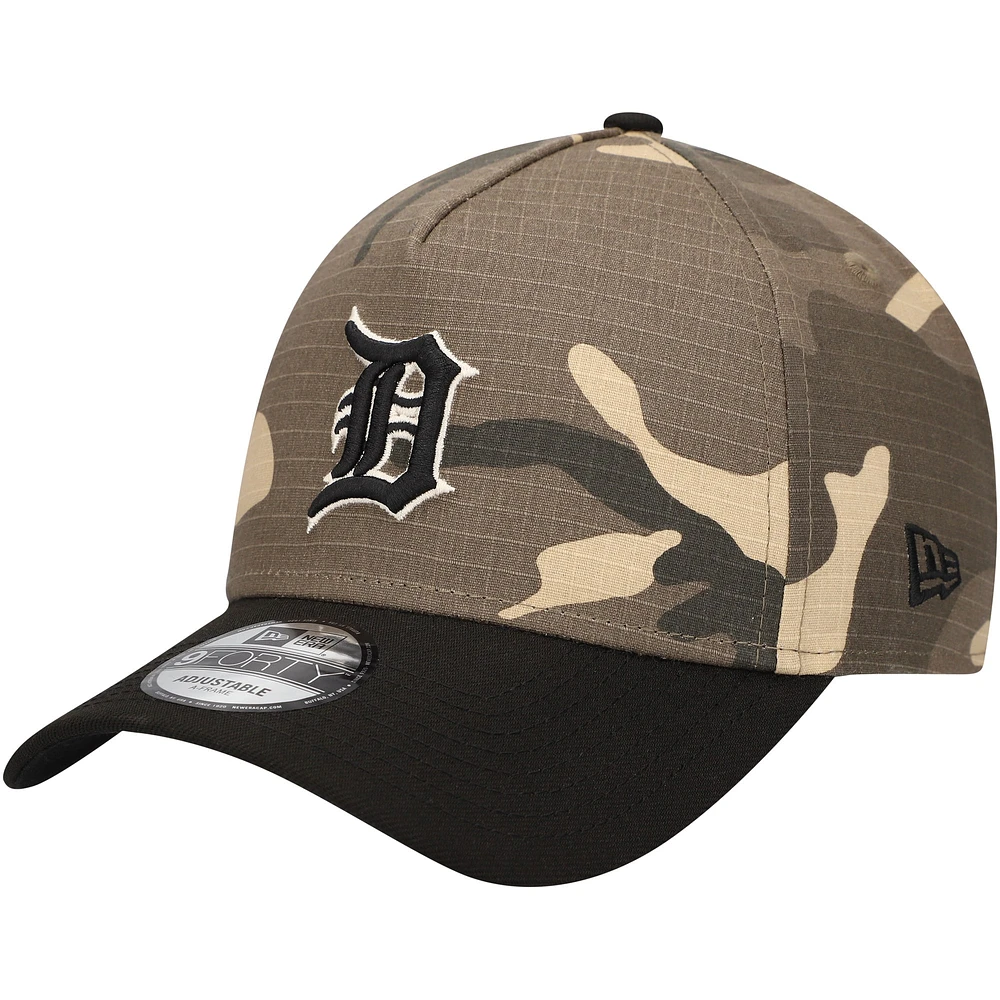 Casquette ajustable 9FORTY Camo Crown A-Frame des Detroit Tigers New Era pour hommes