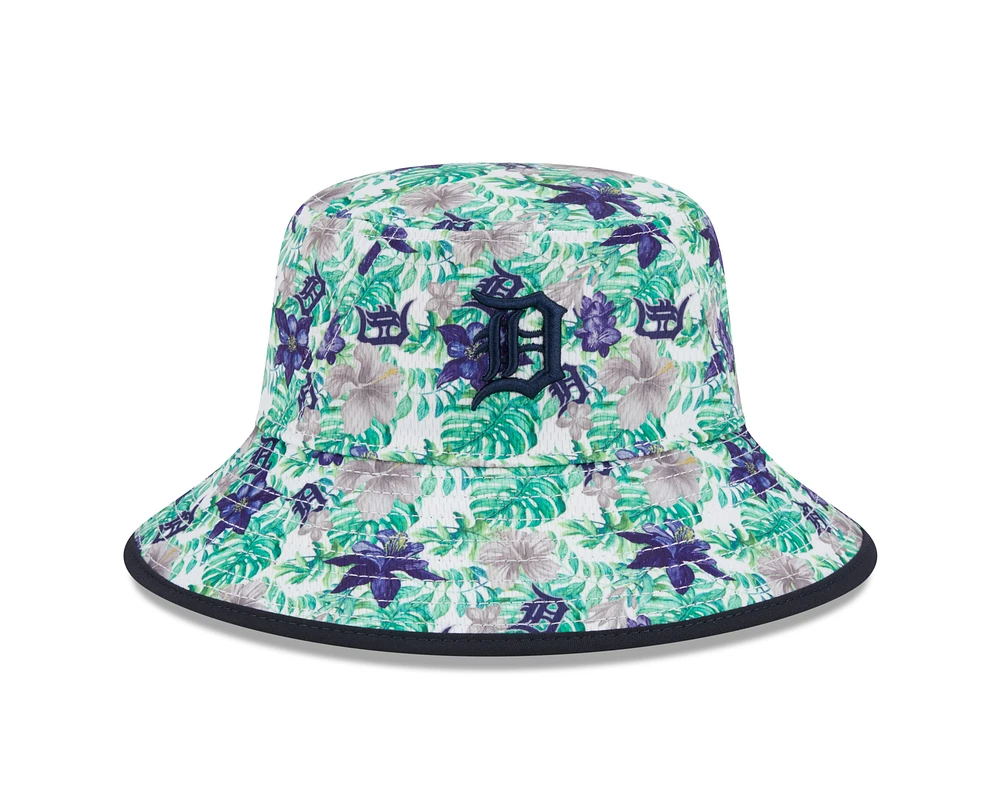 Chapeau bob tropique à fleurs des Detroit Tigers de New Era pour homme