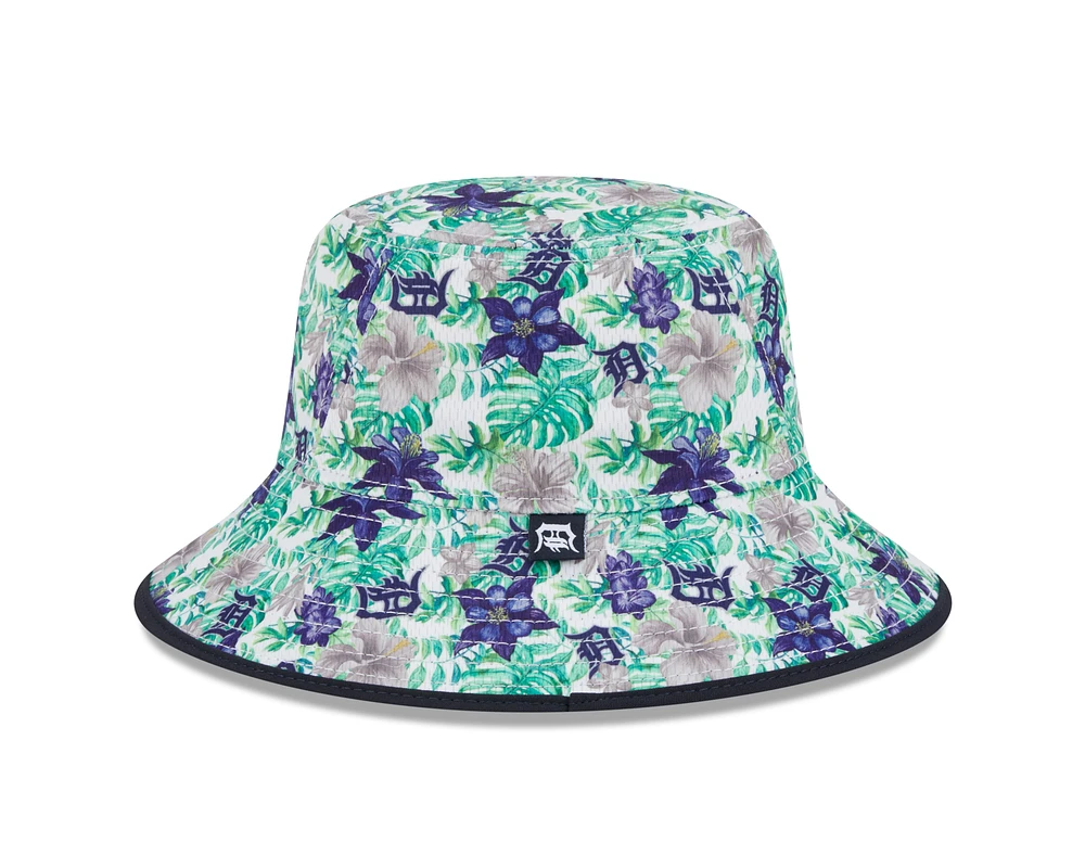 Chapeau bob tropique à fleurs des Detroit Tigers de New Era pour homme