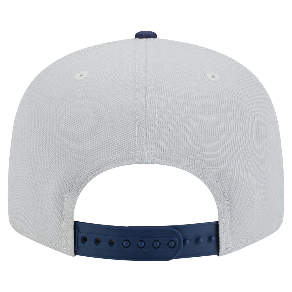 Casquette snapback 9FIFTY bicolore gris/bleu marine des Detroit Tigers de New Era pour homme