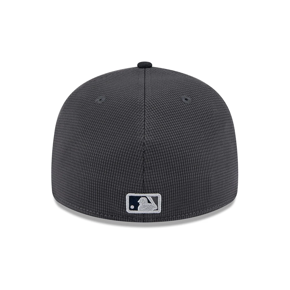 Men's New Era  Gray/Navy Detroit Tigers 2025 Batting Practice Low Profile 59FIFTY Fitted Hat