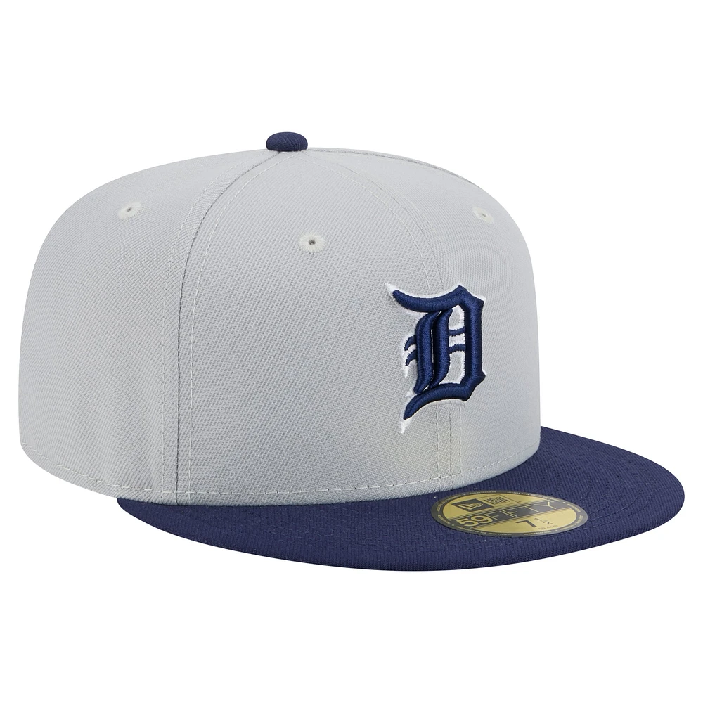 Men's New Era  Gray/Navy Detroit Tigers Colorpack Two-Tone 59FIFTY Fitted Hat