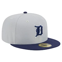 Men's New Era  Gray/Navy Detroit Tigers Colorpack Two-Tone 59FIFTY Fitted Hat