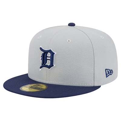 Men's New Era  Gray/Navy Detroit Tigers Colorpack Two-Tone 59FIFTY Fitted Hat