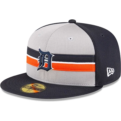 Men's New Era  Gray Detroit Tigers 2024 Batting Practice On-Field 59FIFTY Fitted Hat