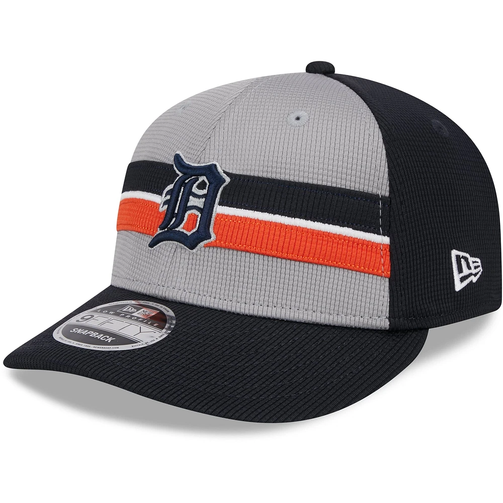 Men's New Era  Gray Detroit Tigers 2025 Batting Practice Low Profile 9FIFTY Snapback Hat