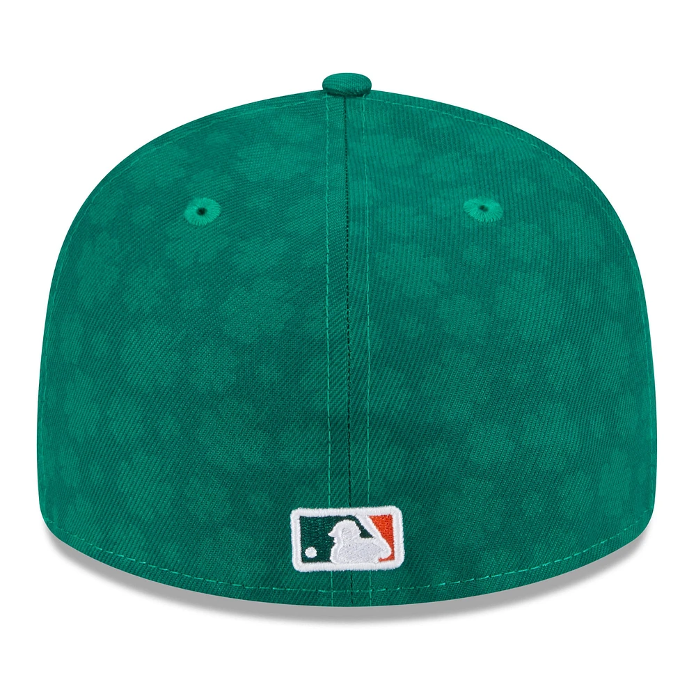 Casquette ajustée 59FIFTY à profil bas pour homme Detroit Tigers de New Era, vert Kelly