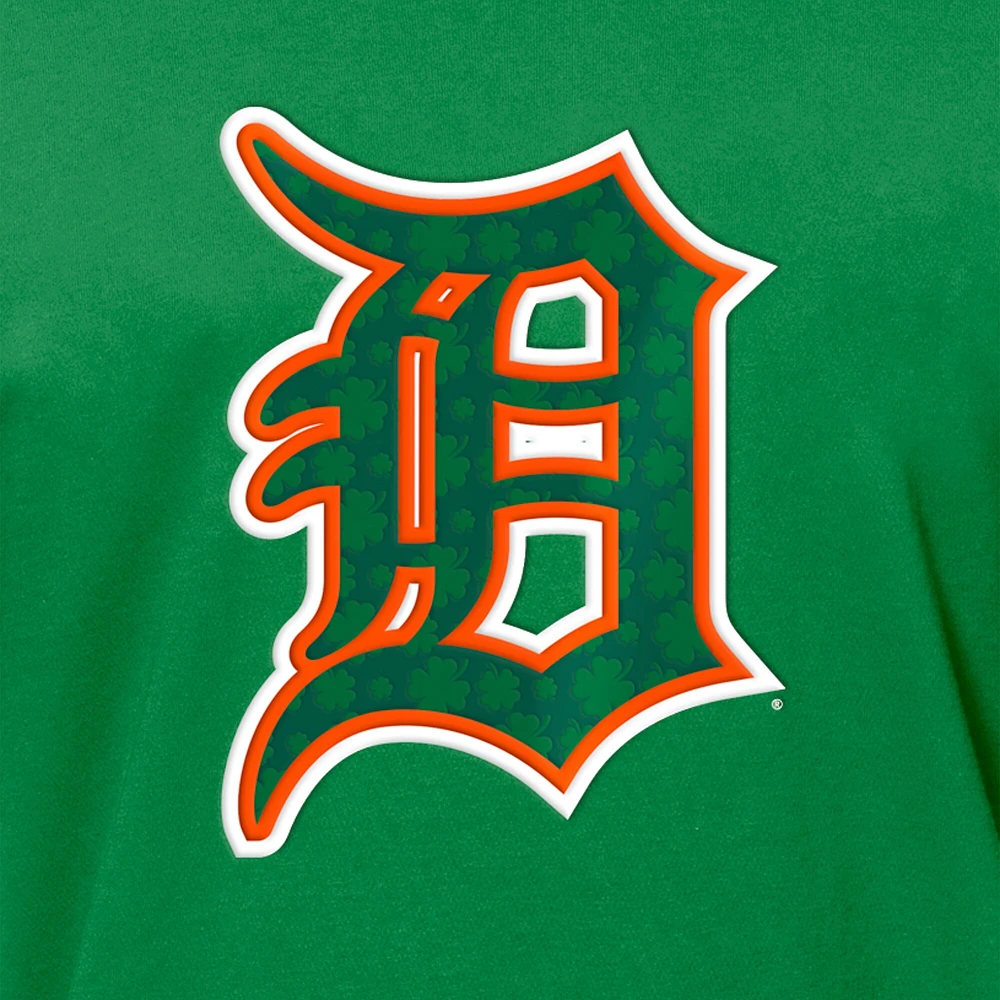 T-shirt à logo trèfle de la Saint-Patrick des Detroit Tigers New Era pour homme, vert Kelly