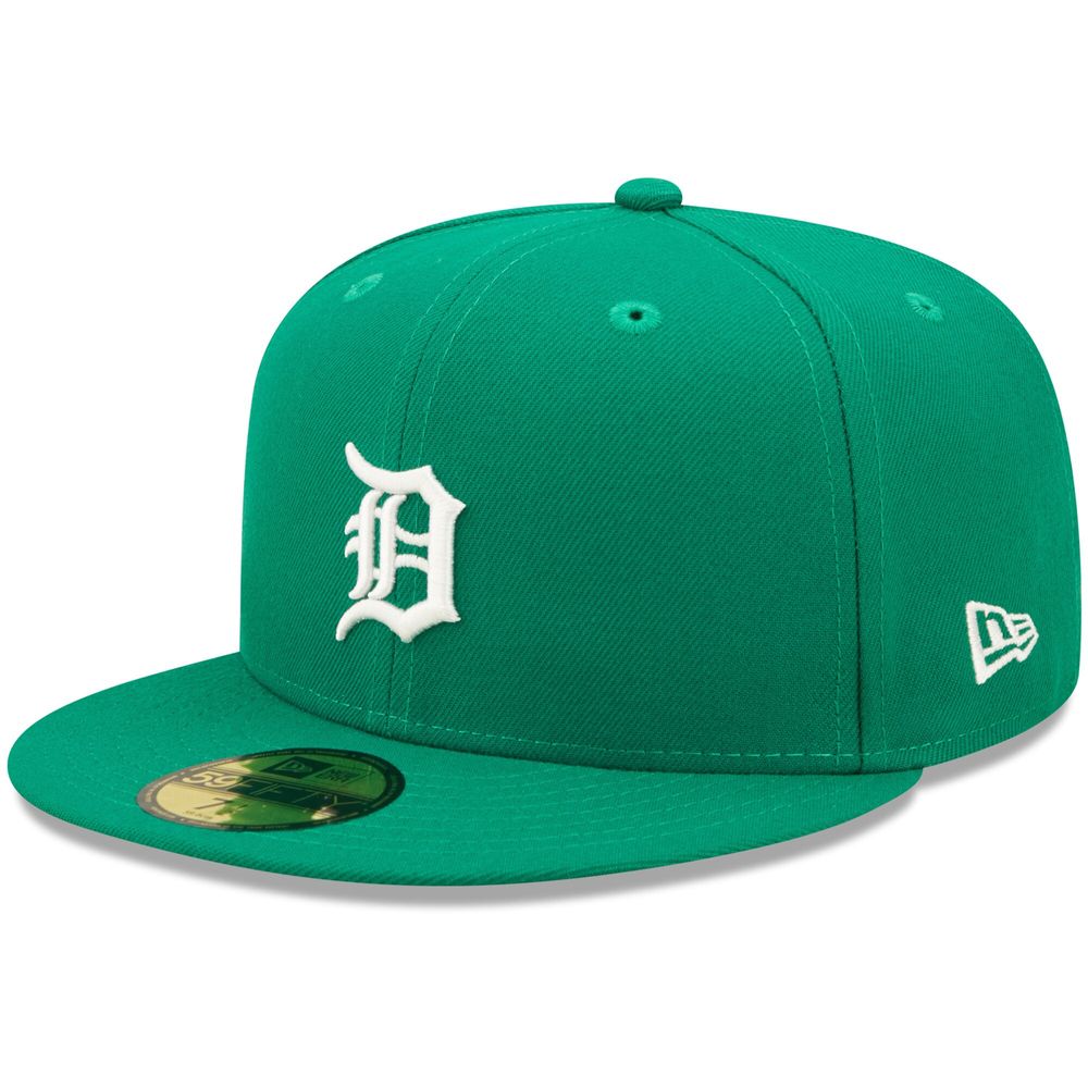 Men's New Era Kelly Green Detroit Tigers White Logo 59FIFTY Fitted Hat