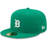 Men's New Era Kelly Green Detroit Tigers White Logo 59FIFTY Fitted Hat