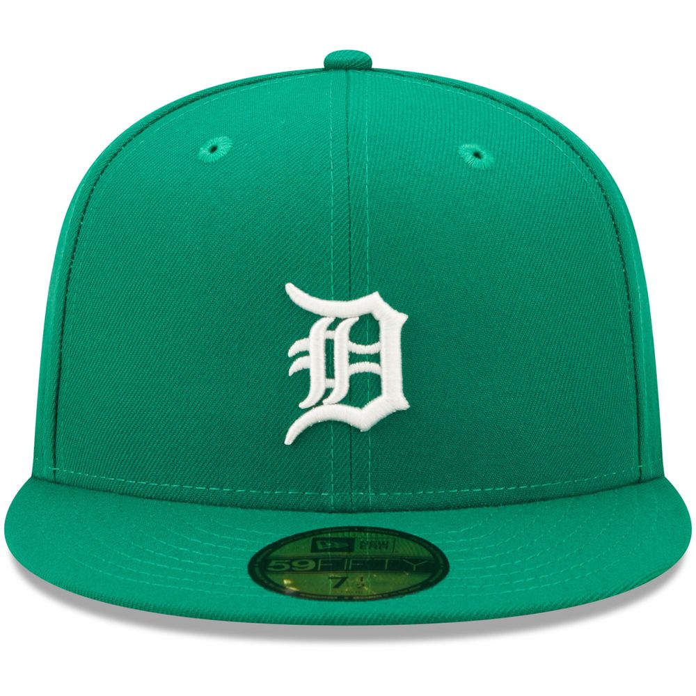 Men's New Era Kelly Green Detroit Tigers White Logo 59FIFTY Fitted Hat