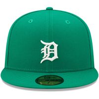 Men's New Era Kelly Green Detroit Tigers White Logo 59FIFTY Fitted Hat