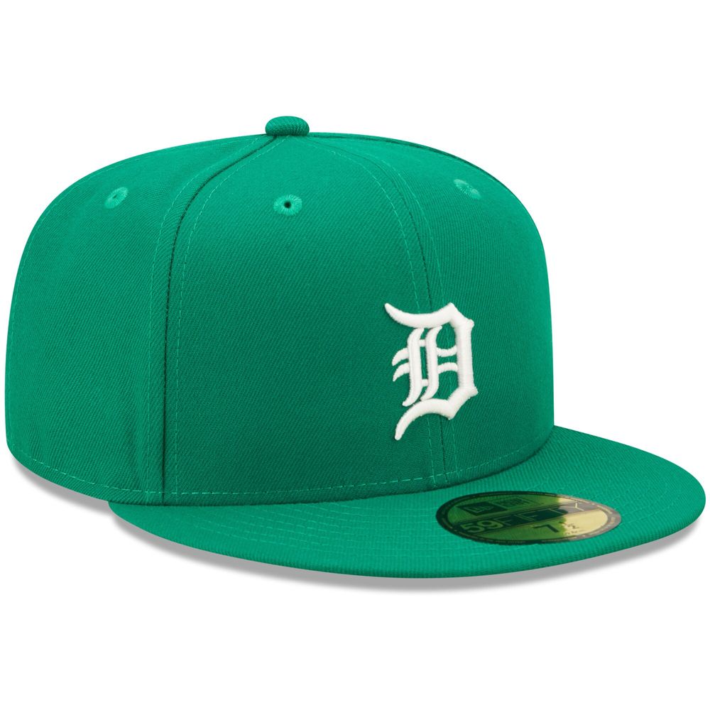 Men's New Era Kelly Green Detroit Tigers White Logo 59FIFTY Fitted Hat