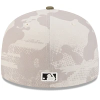 Men's New Era Light Beige/Olive Detroit Tigers 2025 Armed Forces Day 59FIFTY Fitted Hat