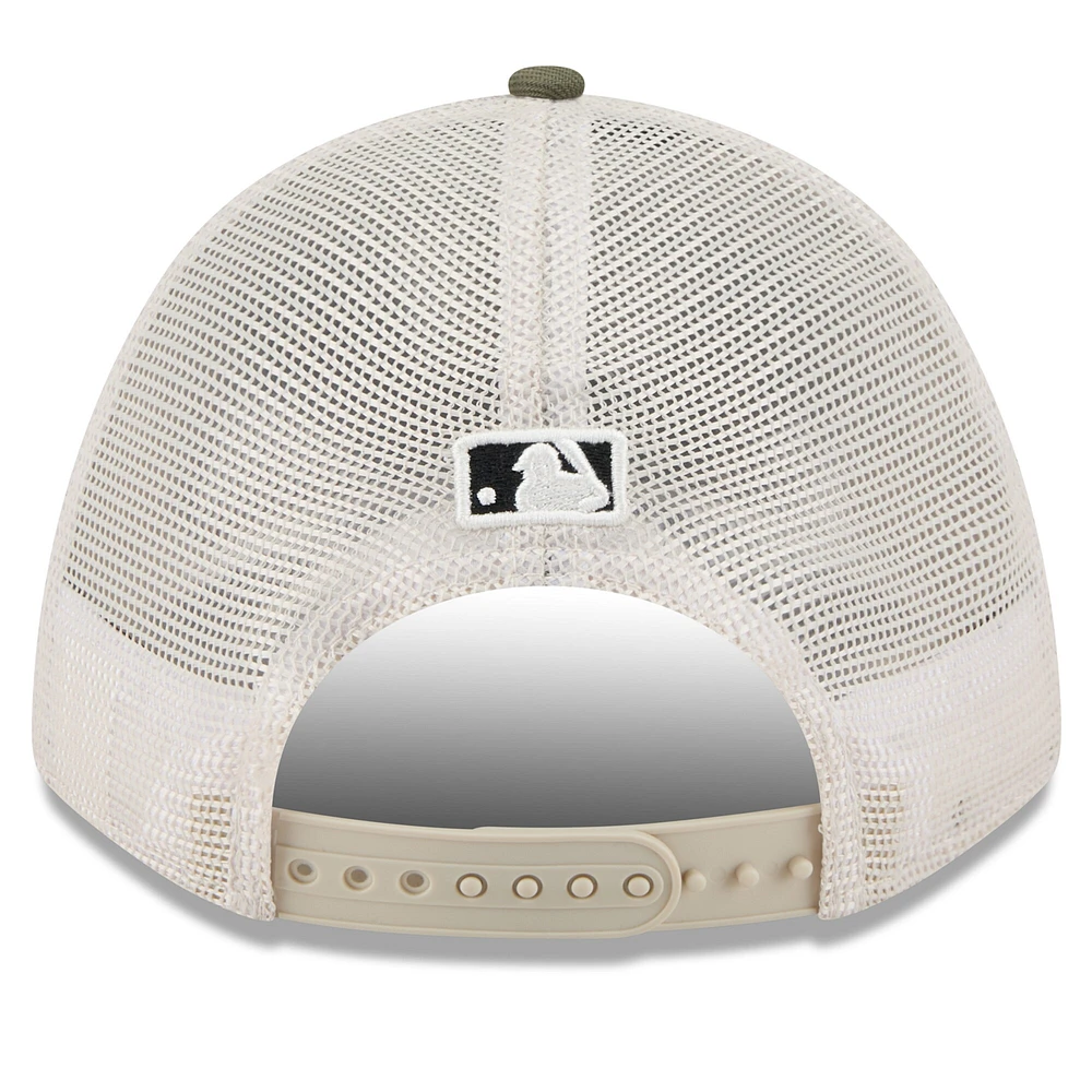 Men's New Era Light Beige/Olive Detroit Tigers 2025 Armed Forces Day 9FORTY M-Crown A-Frame Adjustable Hat