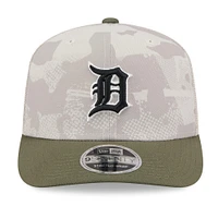 Men's New Era Light Beige/Olive Detroit Tigers 2025 Armed Forces Day 9SEVENTY Stretch-Snap Hat