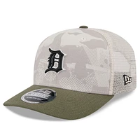 Men's New Era Light Beige/Olive Detroit Tigers 2025 Armed Forces Day 9SEVENTY Stretch-Snap Hat