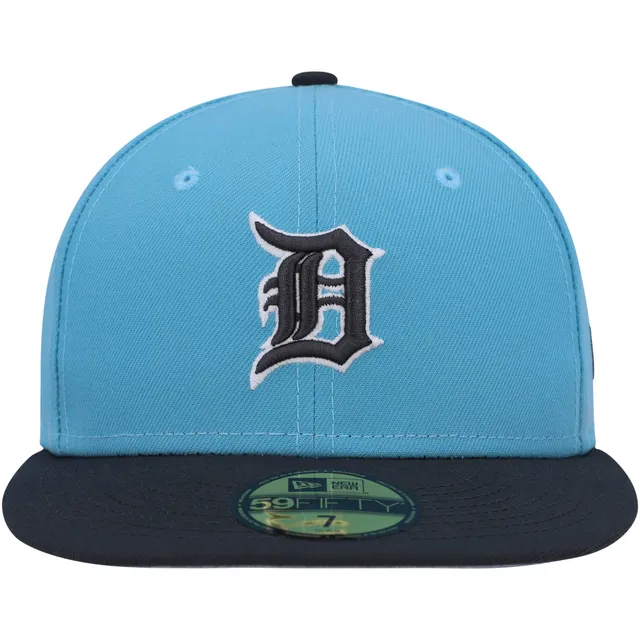 Men's New Era Sky Blue Detroit Tigers Logo White 59FIFTY Fitted Hat