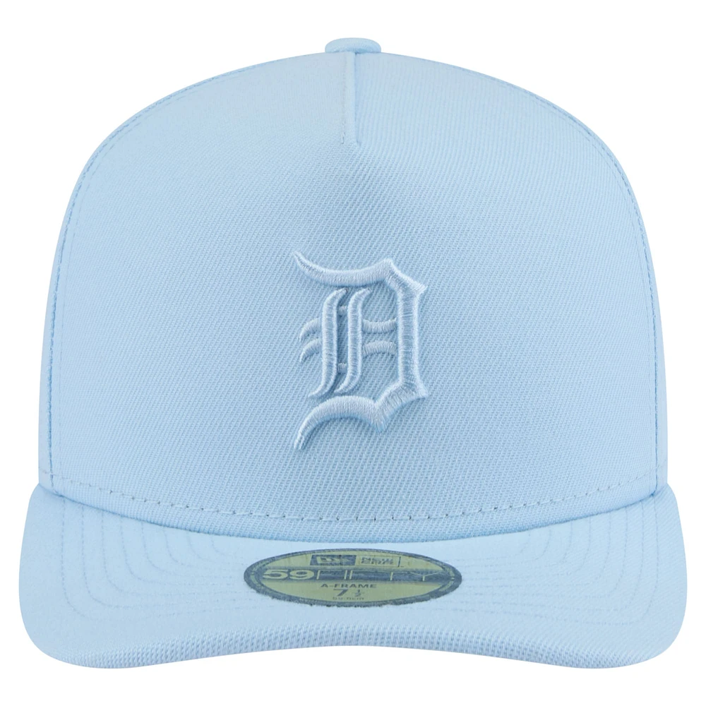 Men's New Era  Light Blue Detroit Tigers Color Pack A-Frame 59FIFTY Fitted Hat