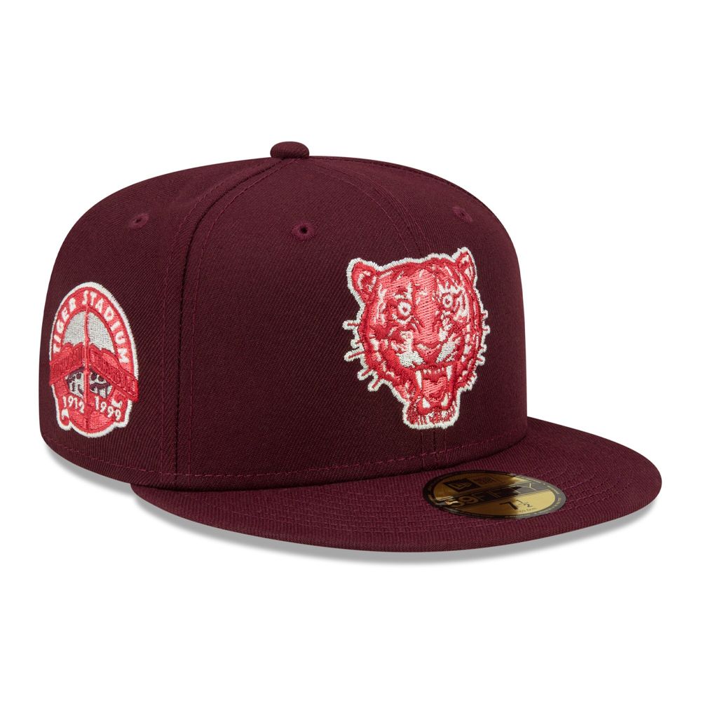 Detroit Tigers New Era White Logo 59FIFTY Fitted Hat - Red