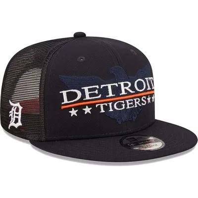 Detroit Tigers New Era Patriot Trucker 9FIFTY Snapback Hat - Navy/Black