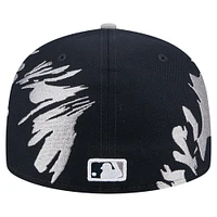 Casquette ajustée 59FIFTY à motif rétro Detroit Tigers bleu marine/gris New Era pour homme