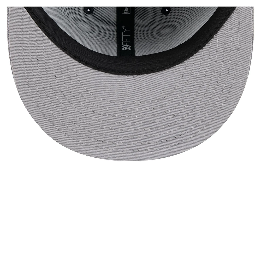 Casquette ajustée 59FIFTY à motif rétro Detroit Tigers bleu marine/gris New Era pour homme