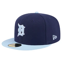 Casquette ajustée 59FIFTY bicolore bleu marine/bleu clair pour homme New Era Detroit Tigers