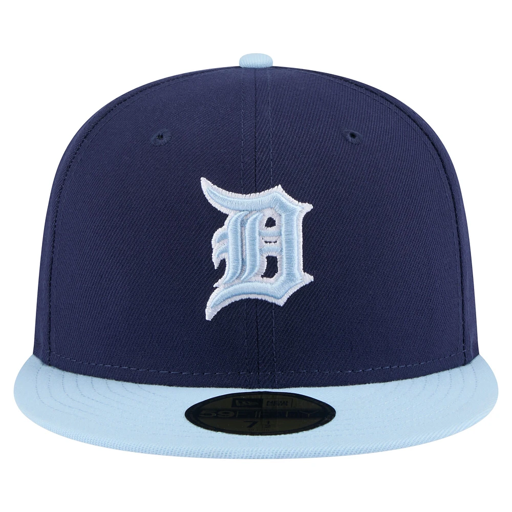 Casquette ajustée 59FIFTY bicolore bleu marine/bleu clair pour homme New Era Detroit Tigers