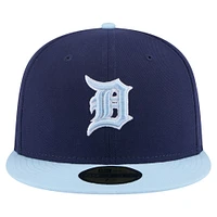 Casquette ajustée 59FIFTY bicolore bleu marine/bleu clair pour homme New Era Detroit Tigers