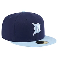 Casquette ajustée 59FIFTY bicolore bleu marine/bleu clair pour homme New Era Detroit Tigers