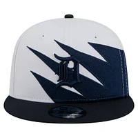 Men's New Era Navy/White Detroit Tigers Jagged 9FIFTY Snapback Hat