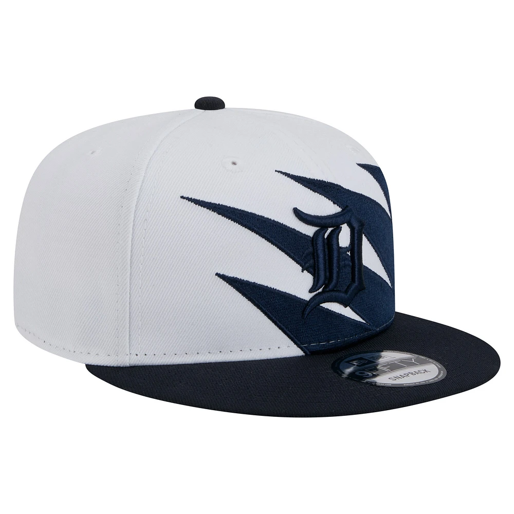 Men's New Era Navy/White Detroit Tigers Jagged 9FIFTY Snapback Hat