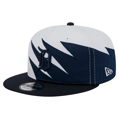 Men's New Era Navy/White Detroit Tigers Jagged 9FIFTY Snapback Hat