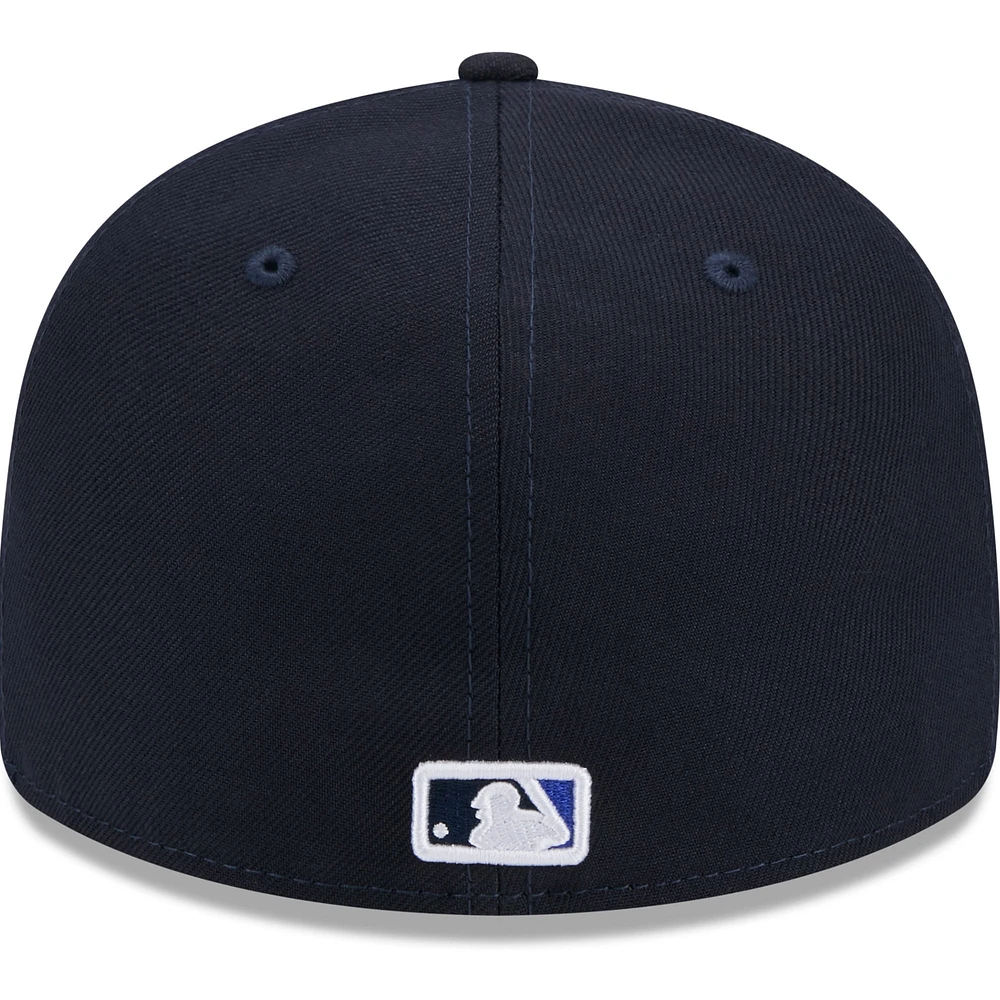 Casquette ajustée 59FIFTY à profil bas New Era pour hommes des Detroit Tigers 2024 City Connect, bleu marine