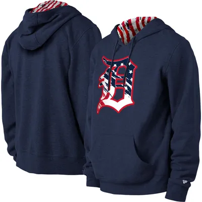 Detroit Tigers New Era 4th of July Stars & Stripes Pullover Hoodie - Navy