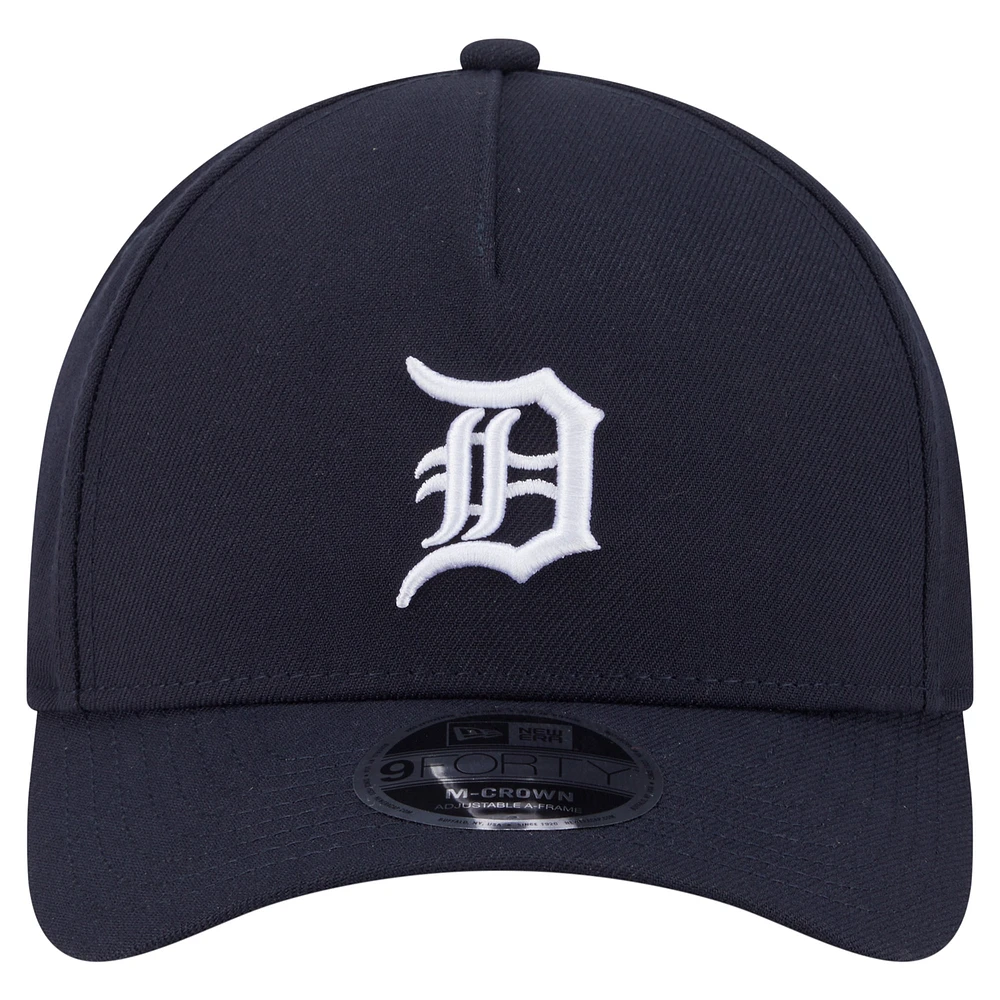 Casquette ajustable 9FORTY M-Crown bleu marine pour homme des Detroit Tigers de New Era
