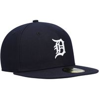 New Era Detroit Tigers 59FIFTY Home Authentic Collection Fitted Hat, Navy, Size: 7 3/4