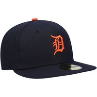 Men's New Era Navy Detroit Tigers Authentic Collection On-Field Road 59FIFTY Fitted Hat