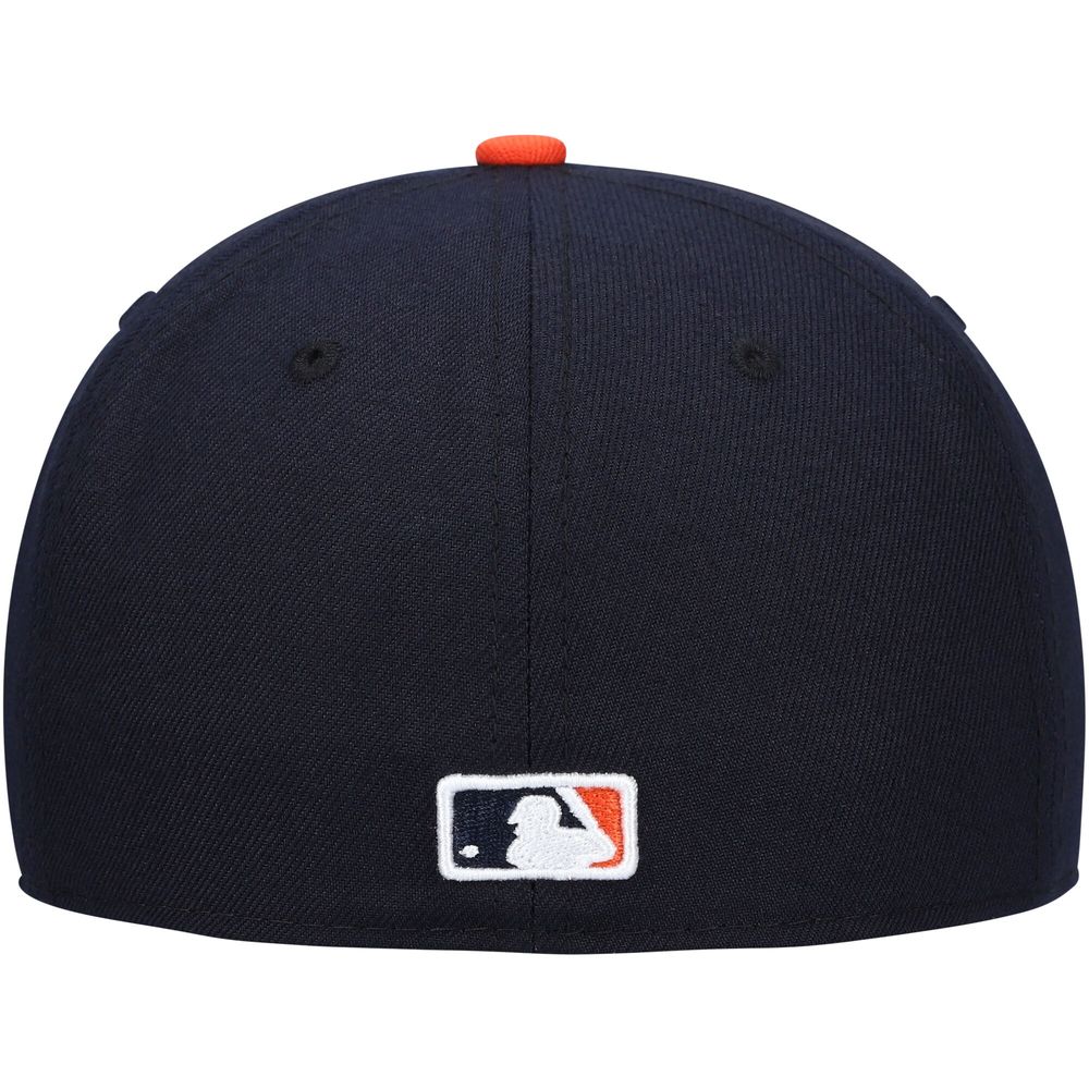 Men's New Era Navy Detroit Tigers Authentic Collection On-Field Road 59FIFTY Fitted Hat