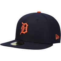 Men's New Era Navy Detroit Tigers Authentic Collection On-Field Road 59FIFTY Fitted Hat