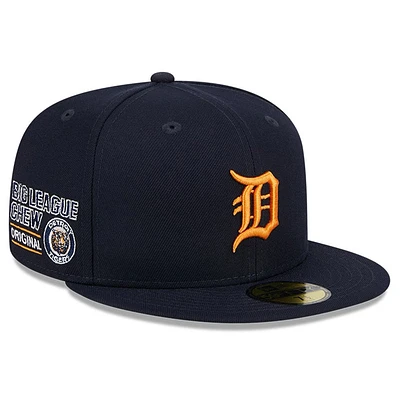 Casquette ajustée 59FIFTY New Era pour hommes des Detroit Tigers Big League Chew Team bleu marine