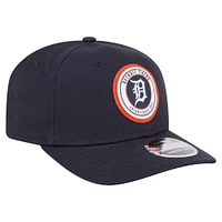 Men's New Era Navy Detroit Tigers Circle Patch 9SEVENTY Stretch-Snap Hat