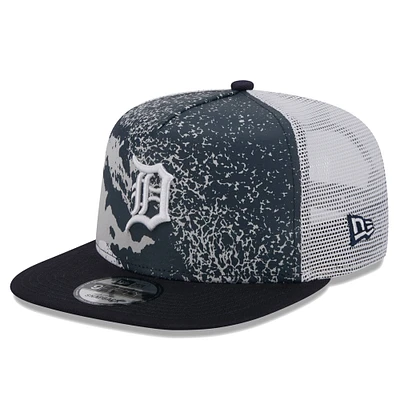 Casquette Snapback 9FIFTY New Era pour hommes des Detroit Tigers Court Sport bleu marine