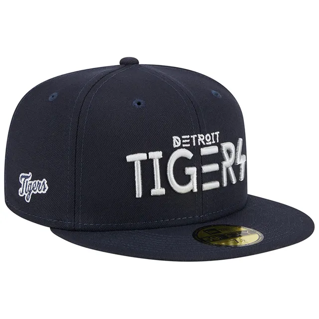 Men's Fanatics Branded Navy/Orange Detroit Tigers League Logo Cuffed Knit Hat with Pom