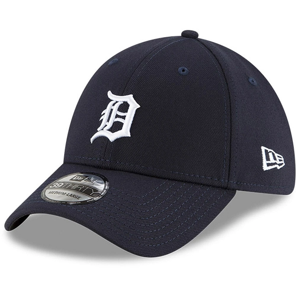 Men's New Era Navy Detroit Tigers Home Team Logo Classic 39THIRTY Flex Hat