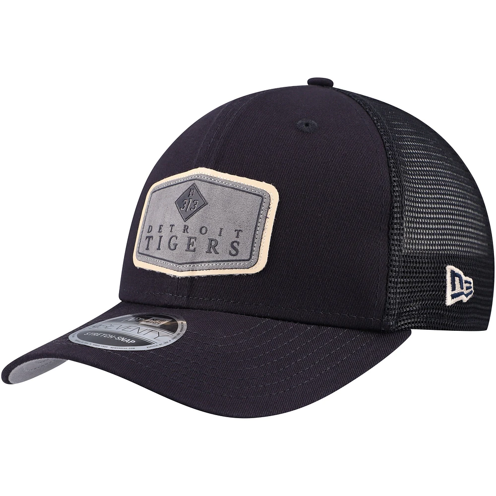 Casquette extensible à bouton-pression New Era pour hommes des Detroit Tigers étiquetée 9SEVENTY