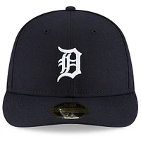 Casquette ajustée 59FIFTY à profil bas du Temple de la renommée baseball national des Detroit Tigers New Era pour hommes, bleu marine